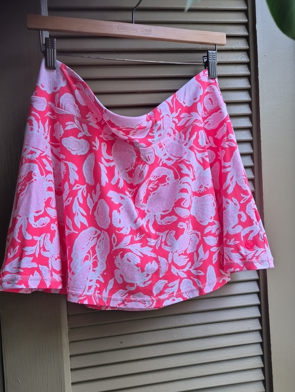 Lilly Pulitzer Women's UPF 50+ Luxletic Wear Aila 13"Golf Skort, Cane Coral Crab